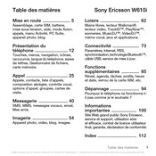 Sony Ericsson W610i Guide De L'utilisateur