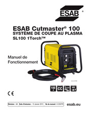 ESAB Cutmaster 100 Manuel De Fonctionnement