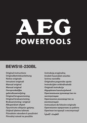 AEG Powertools BEWS18-230BL Notice Originale