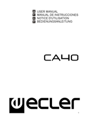 Ecler CA40 Notice D'utilisation