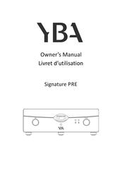 YBA Signature PRE Manuel D'utilisation