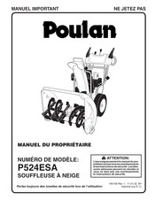 Poulan P524ESA Manuel Du Propriétaire