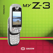 Sagem MY Z-3 Mode D'emploi