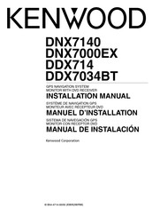 Kenwood DNX7000EX Manuel D'installation