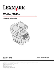 Lexmark X644e Guide De L'utilisateur