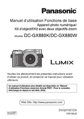 Panasonic LUMIX DC-GX880K Mode D'emploi