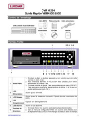 LUXSAR VDR850D Guide Rapide