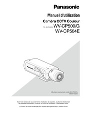 Panasonic WV-CP500/G Manuel D'utilisation