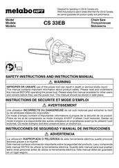 Metabo HPT CS 33EB Instructions De Sécurité Et Mode D'emploi