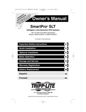 Tripp-Lite SMART2200SLT Manuel Du Propriétaire