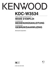 Kenwood KDC-W3534 Mode D'emploi