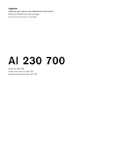 Gaggenau AI 230 700 Notice D'utilisation Et De Montage