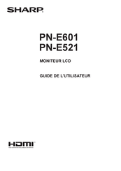Sharp PN-E521 Guide De L'utilisateur