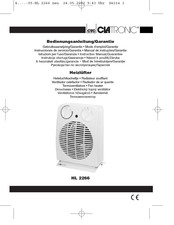 Clatronic HL 2266 Mode D'emploi & Garantie