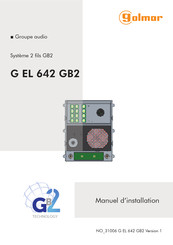 golmar GEL 642 GB2 Manuel D'installation