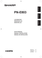 Sharp PN-E803 Manuel D'installation
