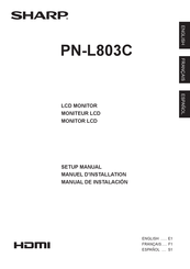 Sharp PN-L803C Manuel D'installation