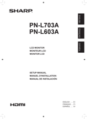 Sharp PN-L603A Manuel D'installation