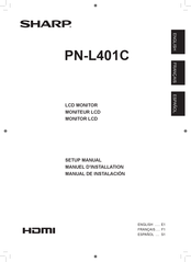 Sharp PN-L401C Manuel D'installation