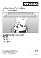 Miele DA 252-3 Instructions D'utilisation Et D'installation