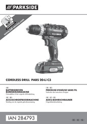 Parkside PABS 20-Li C3 Traduction Des Instructions D'origine