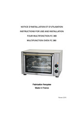 Roller Grill FC 380 Notice D'installation Et D'utilisation