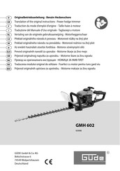 Güde GMH 602 Traduction Du Mode D'emploi D'origine