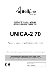 Bellfires UNICA-2 70 Notice D'installation Et D'entretien