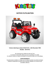 KINGTOYS S618 R/C Notice D'utilisation