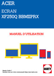 Acer XF250Q BBMIIPRX Manuel D'utilisation