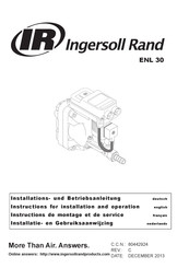 Ingersoll Rand ENL 30 Instructions De Montage Et De Service