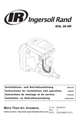 Ingersoll Rand ENL 30 HP Instructions De Montage Et De Service