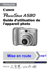 Canon PowerShot A580 Guide D'utilisation