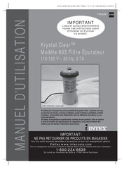 Intex Krystal Clear 603 Manuel D'utilisation