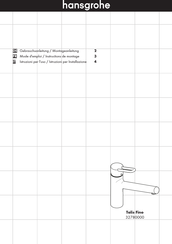 Hansgrohe Talis Fino 32780000 Mode D'emploi / Instructions De Montage