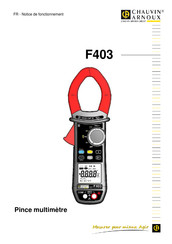 Chauvin Arnoux F403 Notice De Fonctionnement