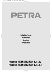 Petra 232500 Mode D'emploi