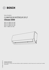 Bosch Climate 5000 RAC 2,6-2 IBW / OU-OUE Notice D'installation