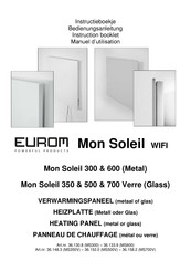 EUROM Mon Soleil 600 Ceiling Manuel D'utilisation