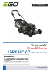 EGO LM2014E-SP Notice D'utilisation