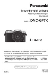 Panasonic Lumix DMC-GF7K Mode D'emploi