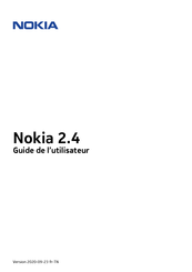 Nokia 2.4 2020 Guide De L'utilisateur