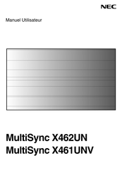 NEC MultiSync X461UNV Manuel Utilisateur