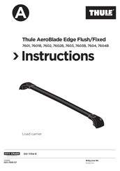 Thule AeroBlade Edge 7602B Instructions