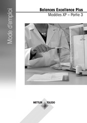 Mettler Toledo Excellence Plus XP Série Mode D'emploi