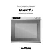 Gaggenau EB 240 Notice D'utilisation Et D'installation