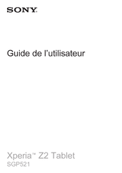 Sony SGP521 Guide De L'utilisateur