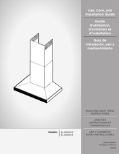 Elica ELG630S3 Guide D'utilisation, D'entretien Et D'installation