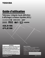 Toshiba 42LX196 Guide D'utilisation