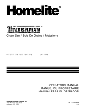 Homelite Timberman 45cc 18 w/CC Manuel Du Propriétaire